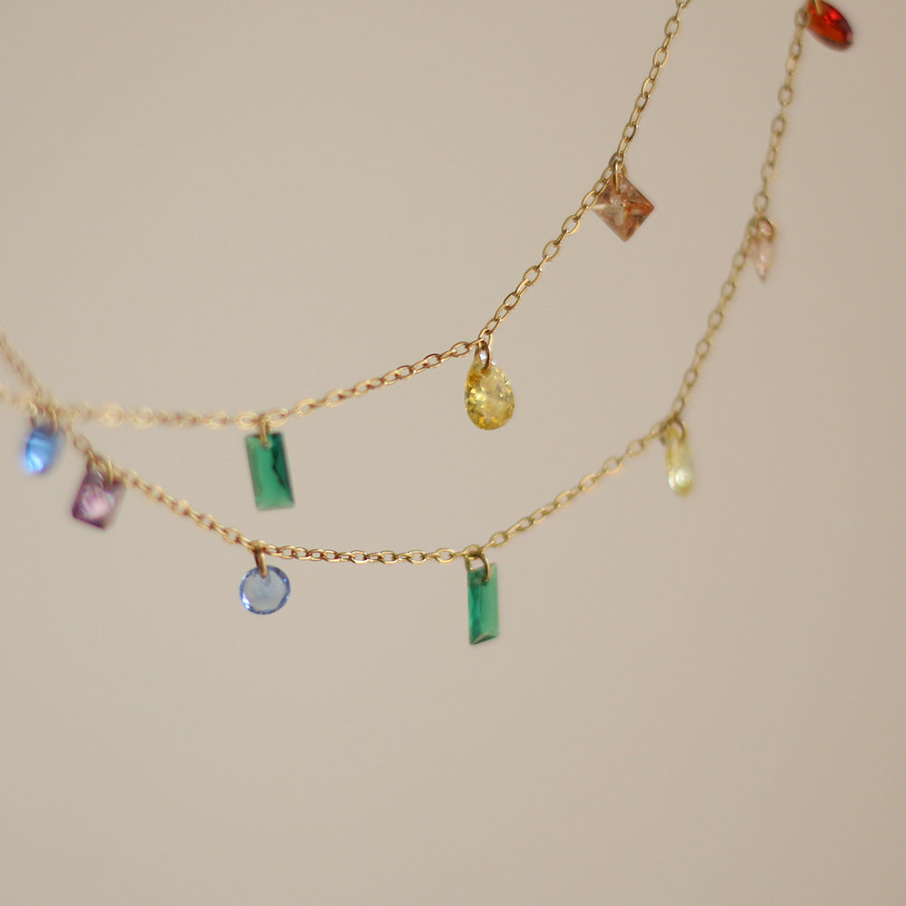 7 COLOUR GEM BRACELET