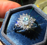 Round CZ Silver Ring